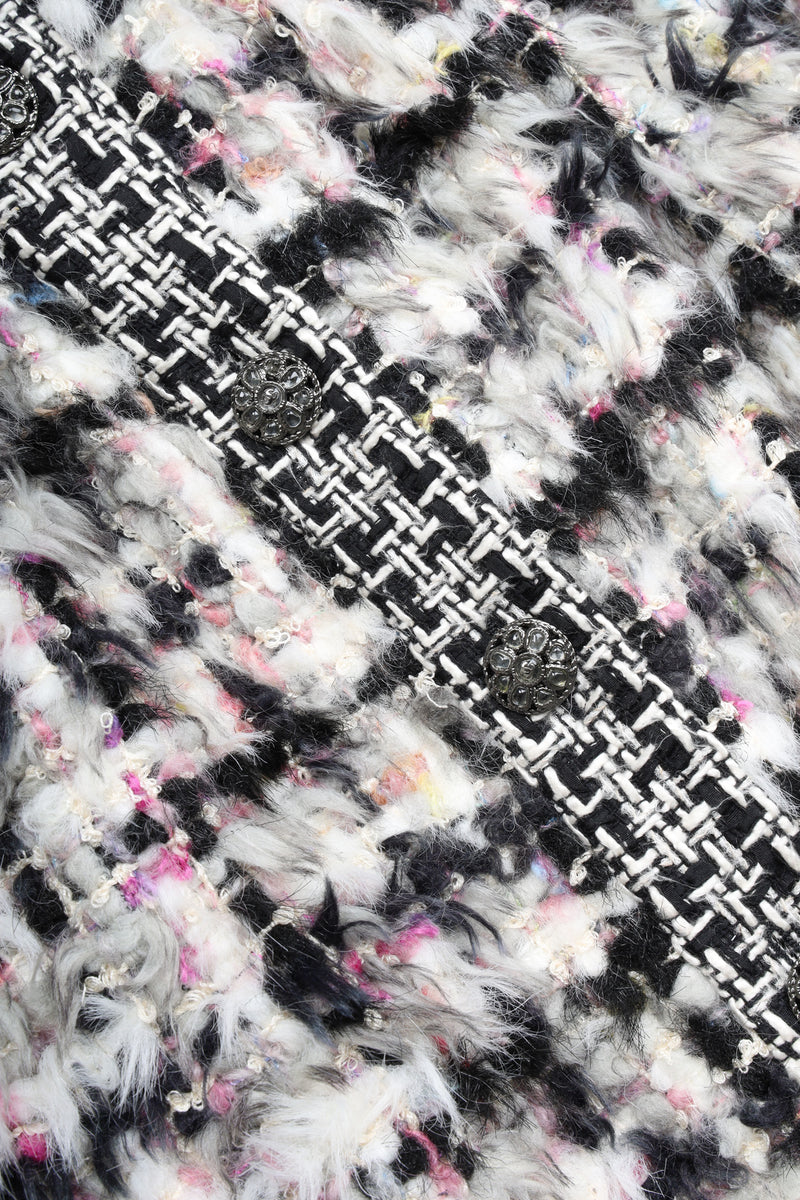 CHANEL Boucle Tweed Coat Black & White FW2010