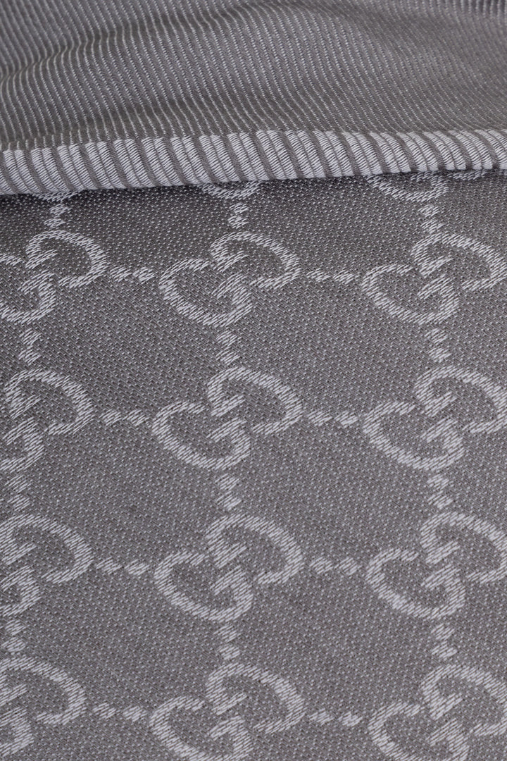 GUCCI GG Jaquard Scarf Grey