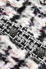CHANEL Boucle Tweed Coat Black & White FW2010