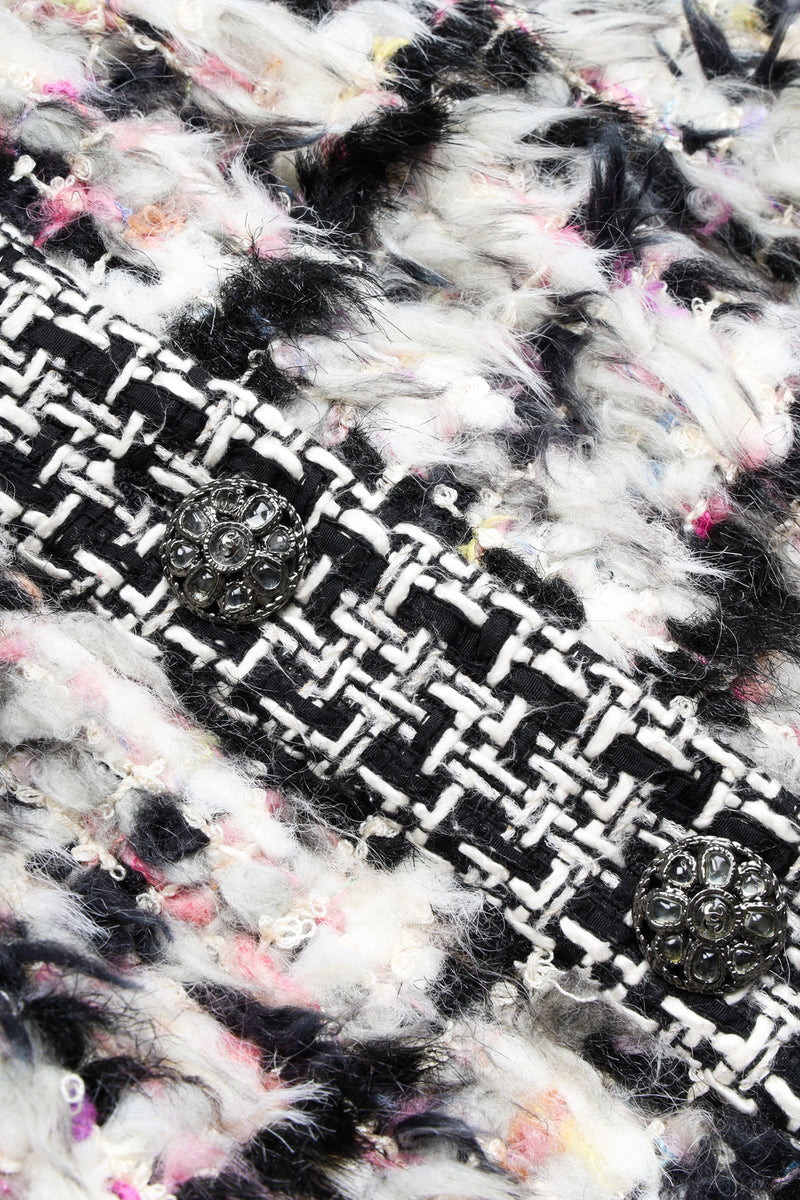CHANEL Boucle Tweed Coat Black & White FW2010