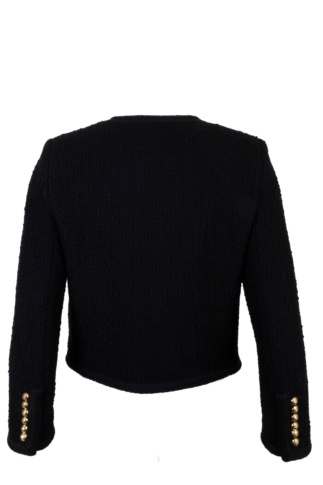CELINE Half Buttoned Boucle Jacket Black