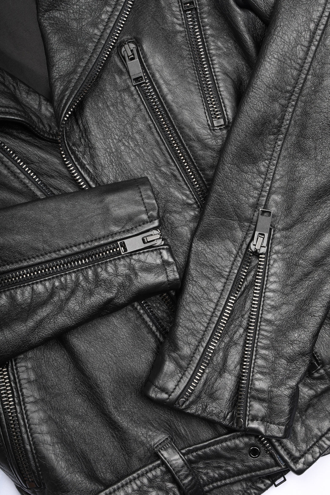 SAINT LAURENT Belted Leather Jacket