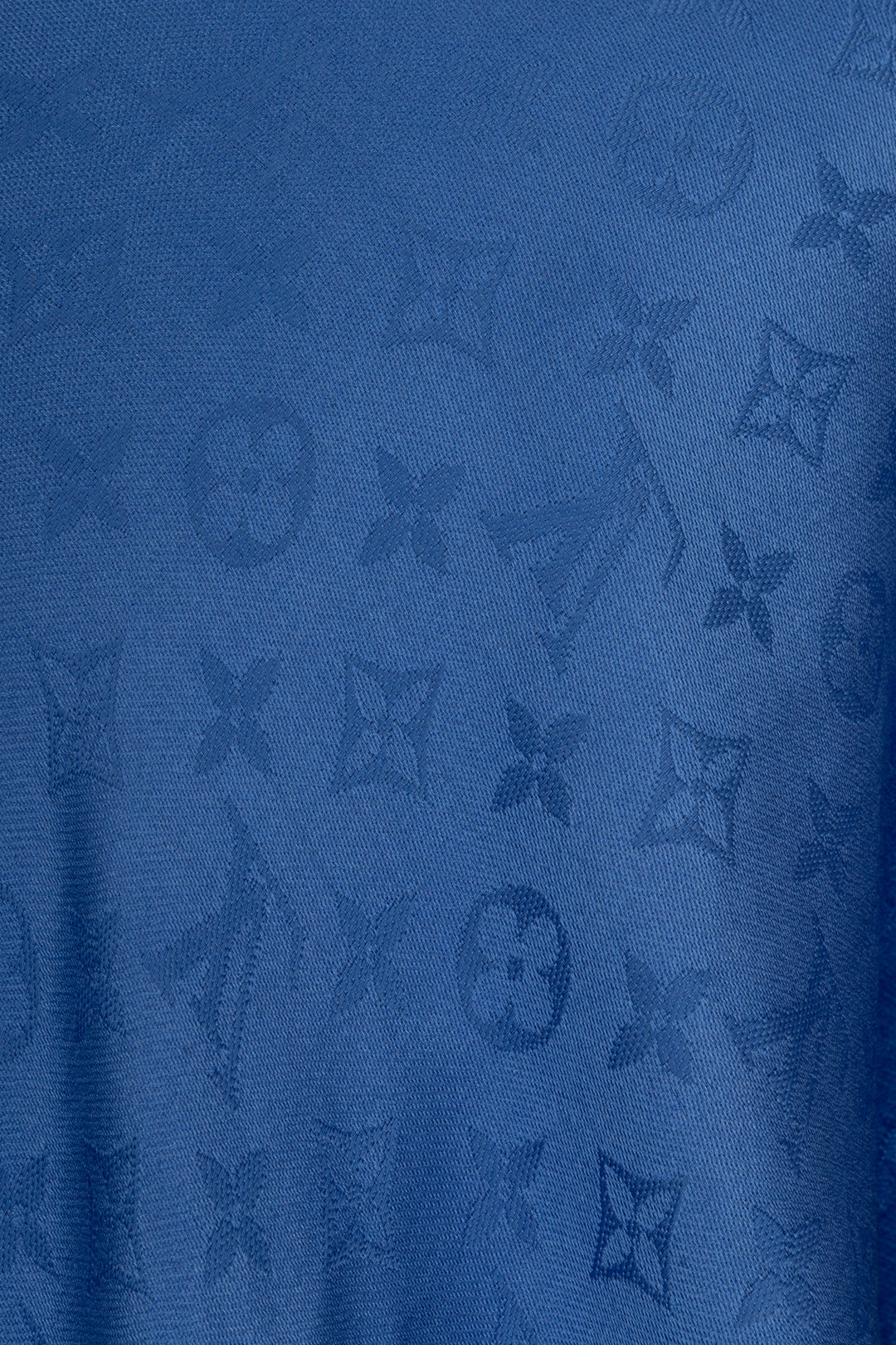 LOUIS VUITTON Scarf MNG Silk Wool Blue