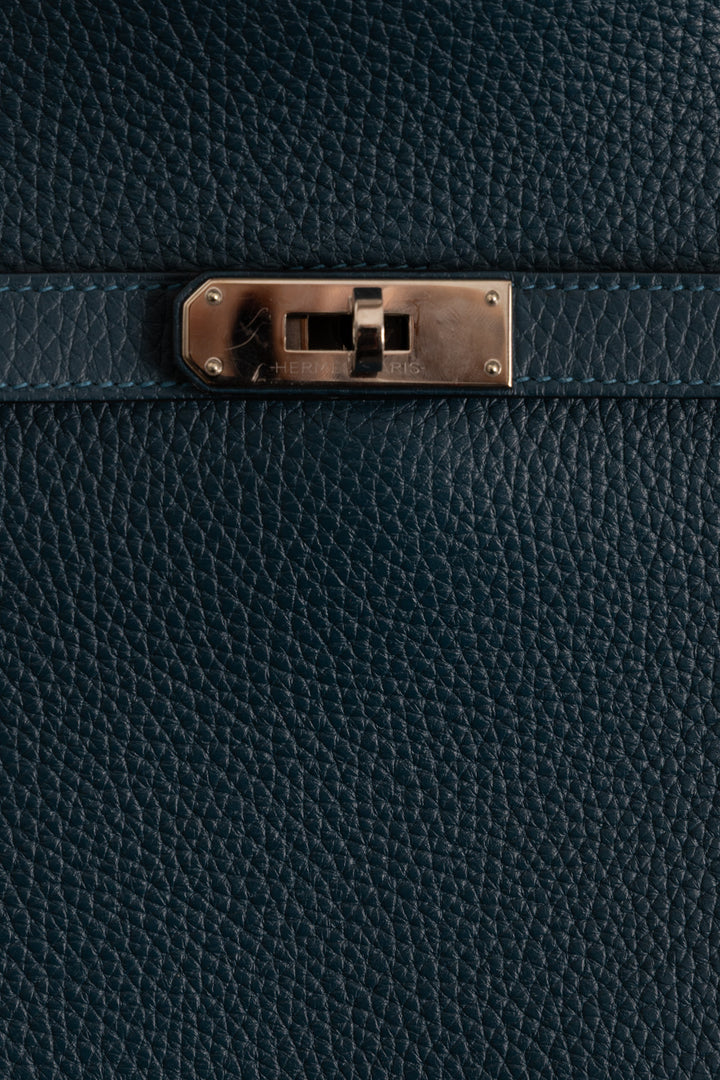 HERMÈS Jypsière 28 Togo Pétrole Palladium