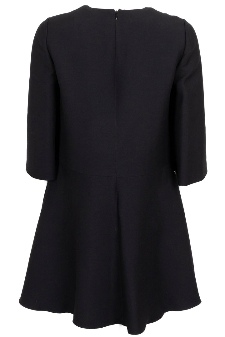 VALENTINO Flared Dress Black Wool
