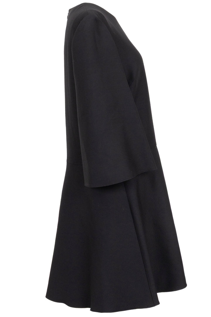 VALENTINO Flared Dress Black Wool