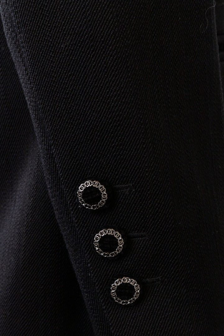 CHANEL 2023 Jacket Black Crystal Buttons