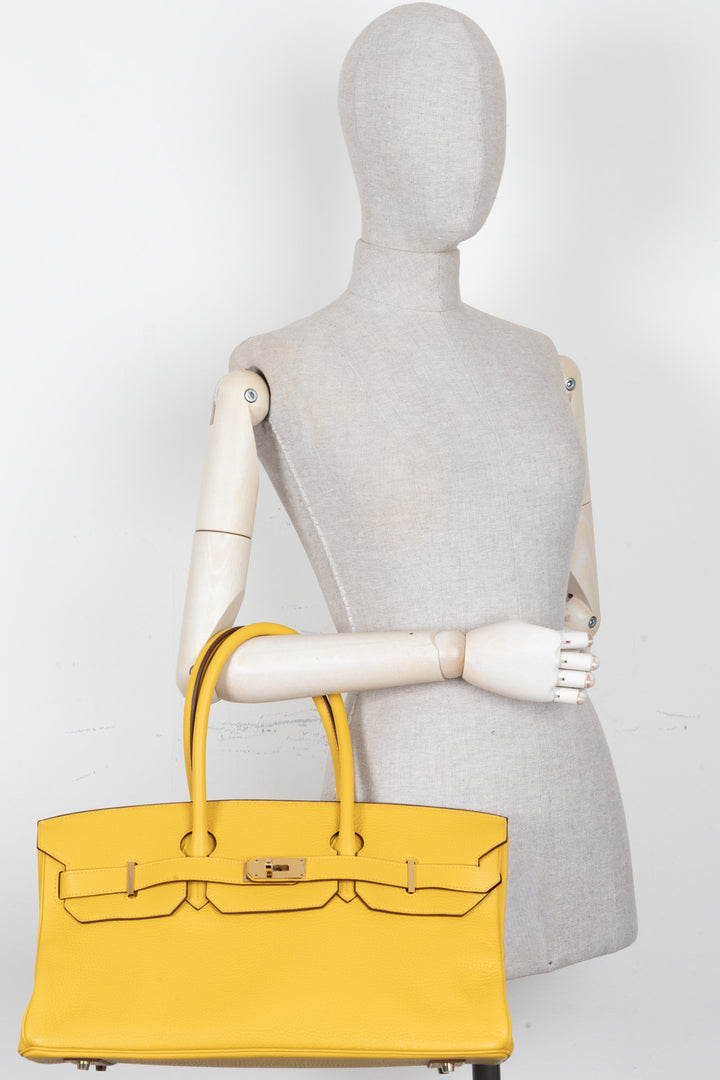 HERMÈS JPG Shoulder Birkin II 42 Clemence Soleil Or