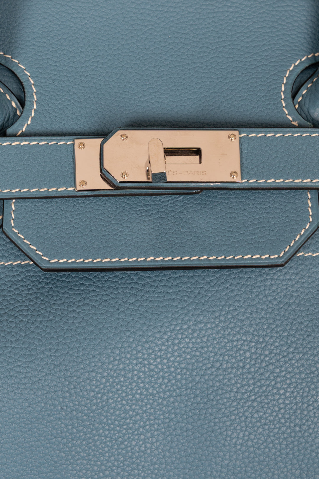 HERMÈS JPG Shoulder Birkin 42 I Clemence Bleu Jean Palladium