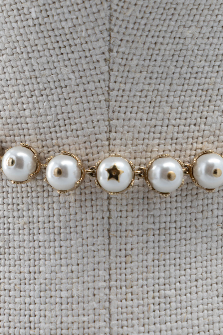 CHRISTIAN DIOR DRenaissance Pearl Choker White