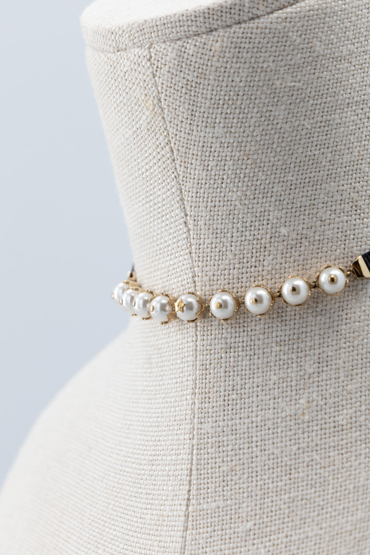 CHRISTIAN DIOR DRenaissance Pearl Choker White