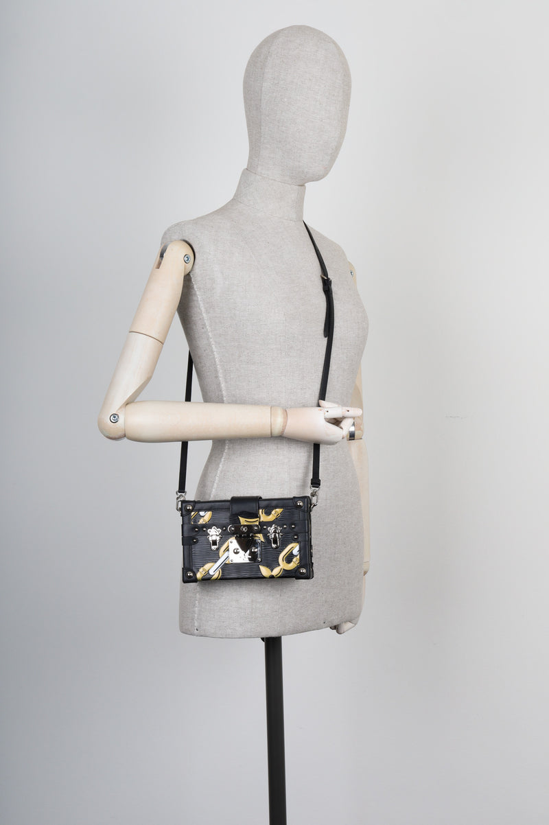 LOUIS VUITTON Petite Malle Trunk Epi Black