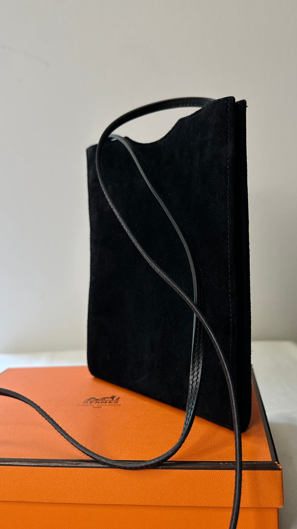 HERMÈS Onimetou Bag Suede Black