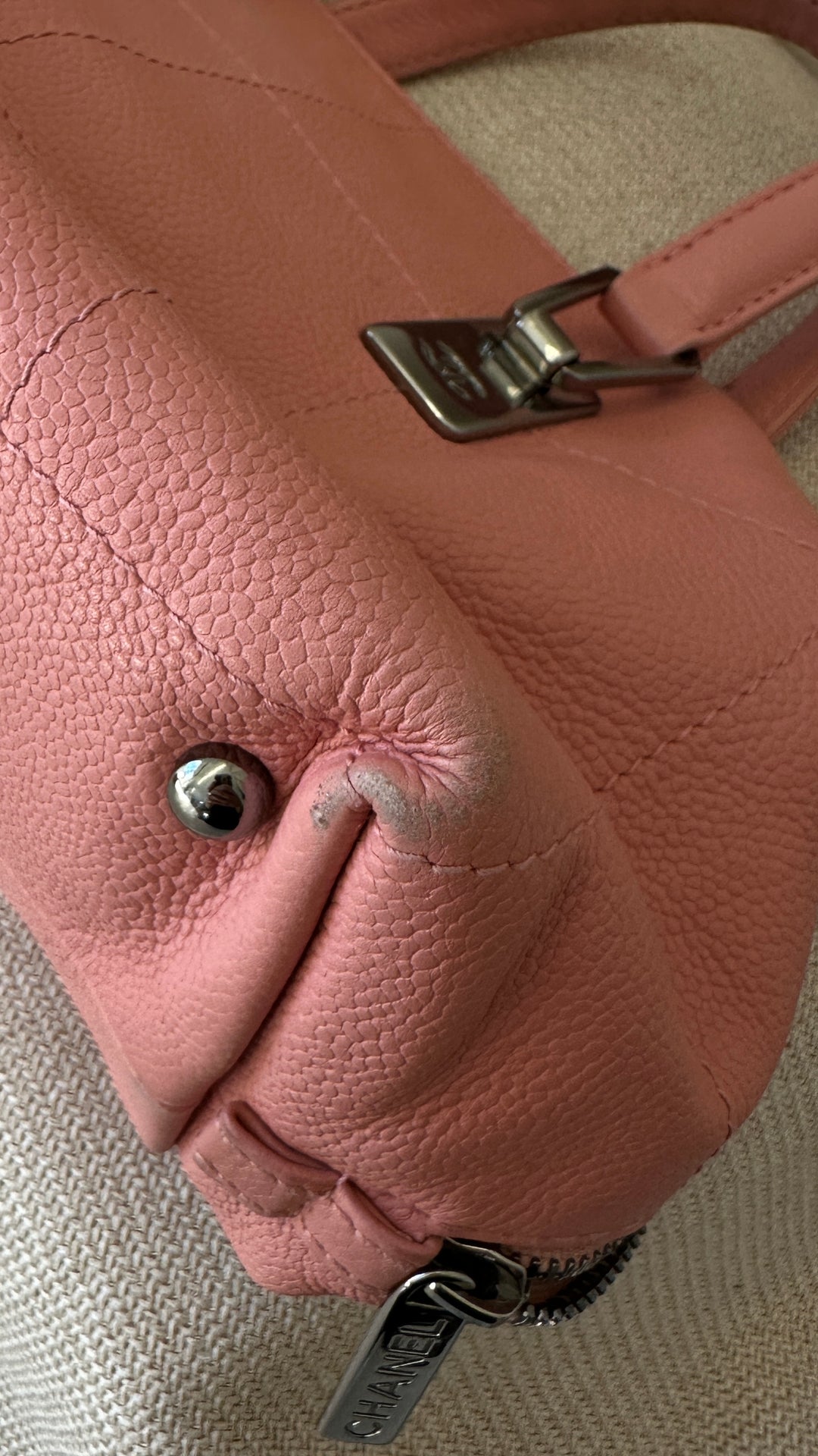 CHANEL Chocobar Bowling Bag Pink