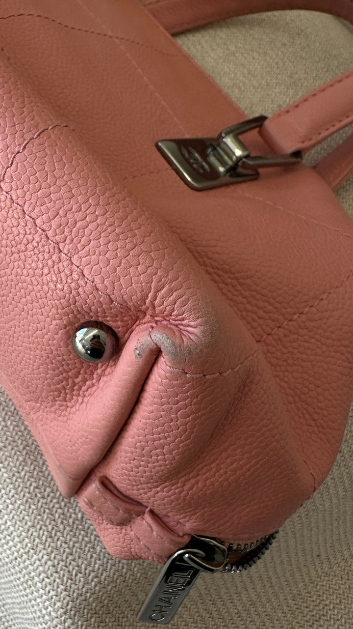 CHANEL Chocobar Bowling Bag Pink