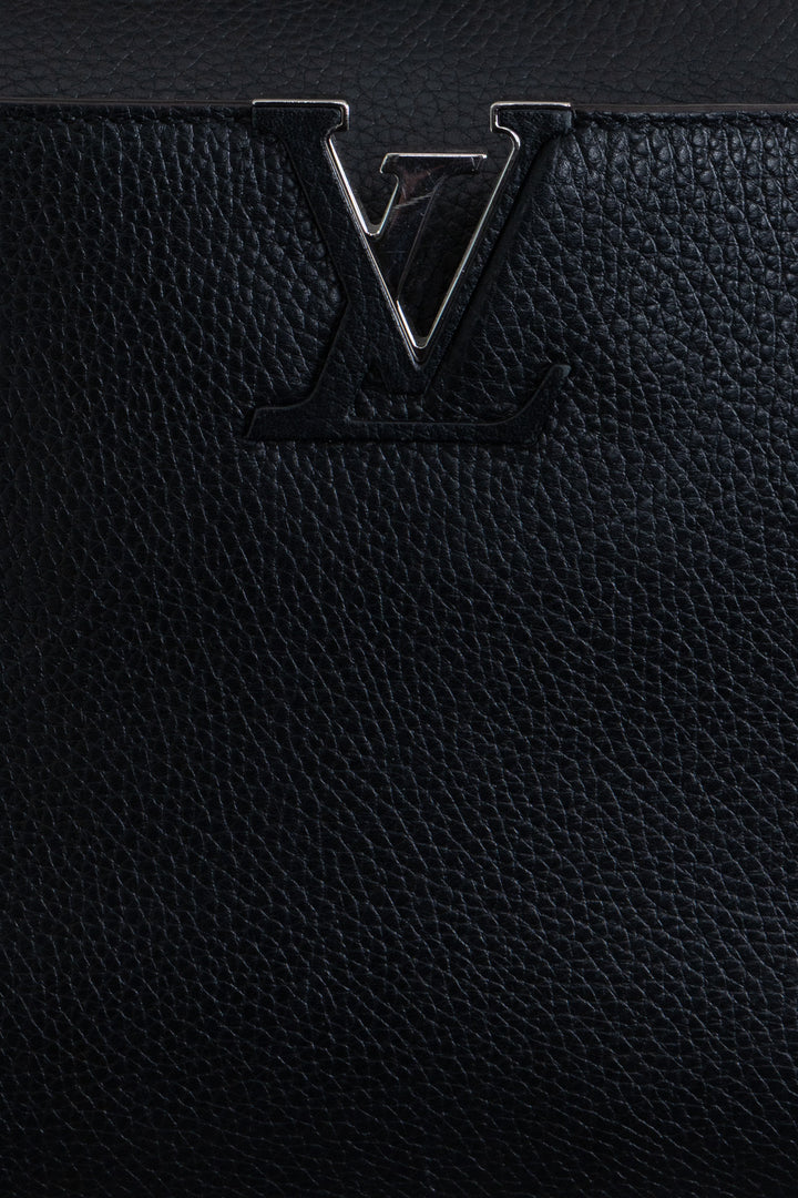 LOUIS VUITTON Capucines MM Taurillon Leather Black