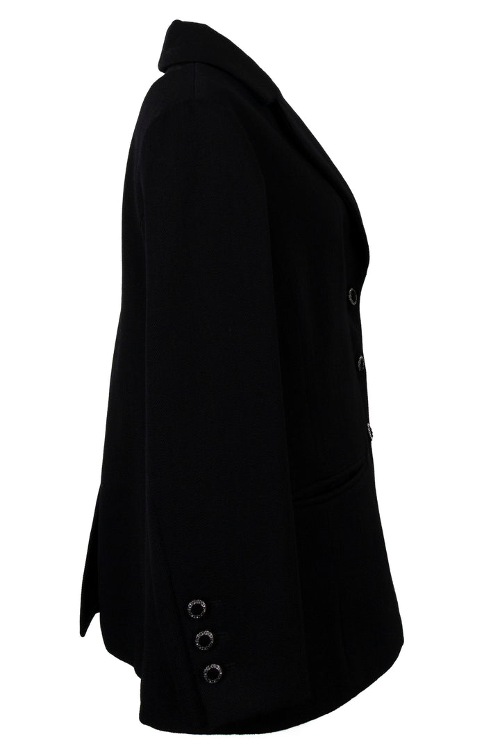 CHANEL 2023 Jacket Black Crystal Buttons