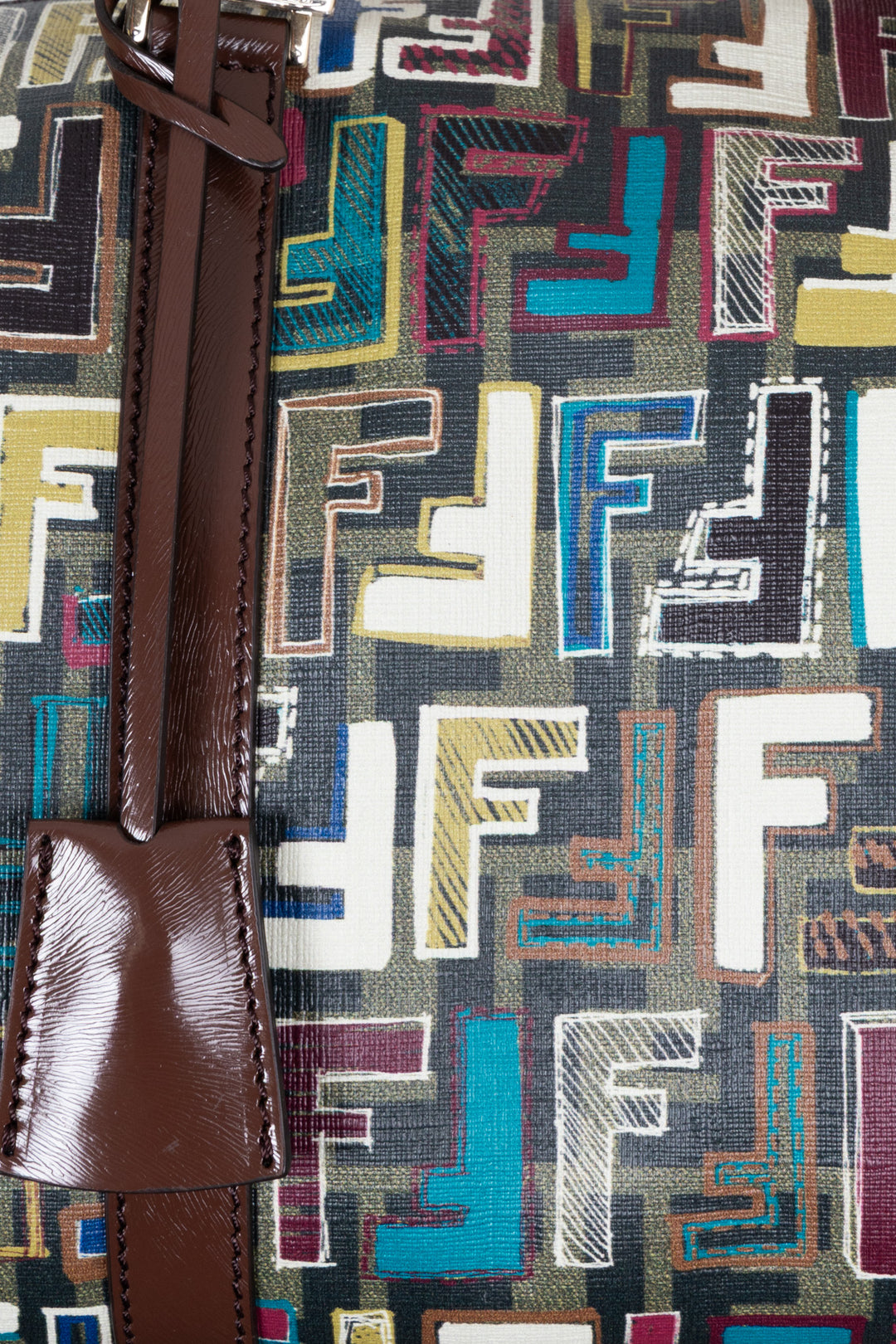 FENDI Forever Boston Bag Canvas Multicolour