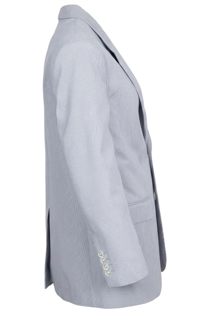CELINE Column Jacket Cotton Stripes White Blue