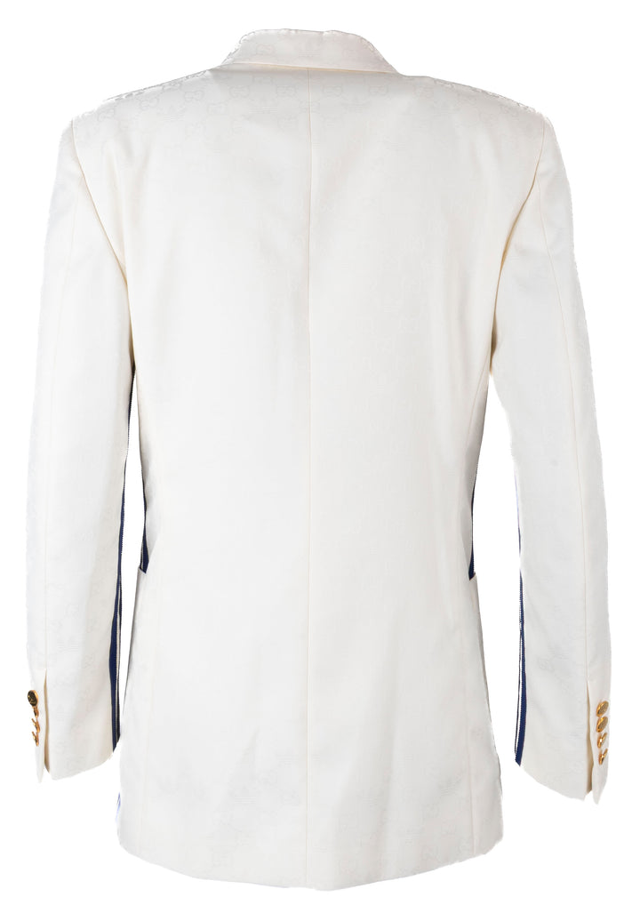 Veste blazer croisée GUCCI x ADIDAS 2022 blanche