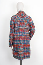 CHANEL Trench Coat Tweed Print Multicolor 2014