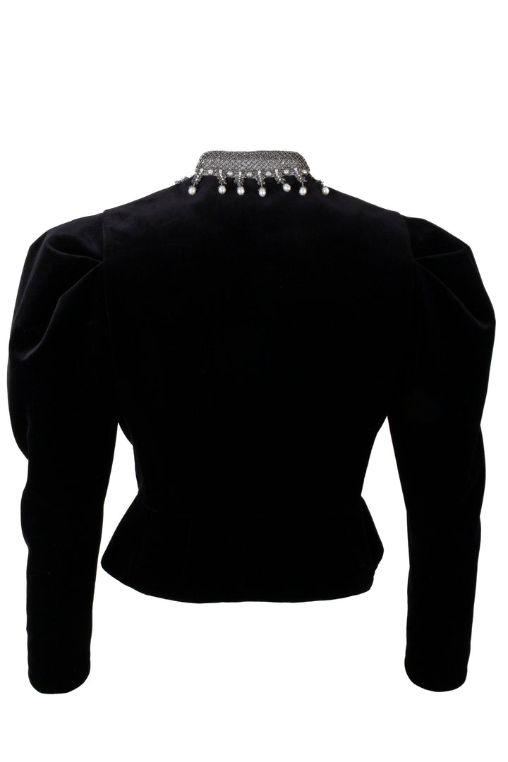 CHRISTIAN DIOR Pearl Jacket Velvet Cruise 2025 Black
