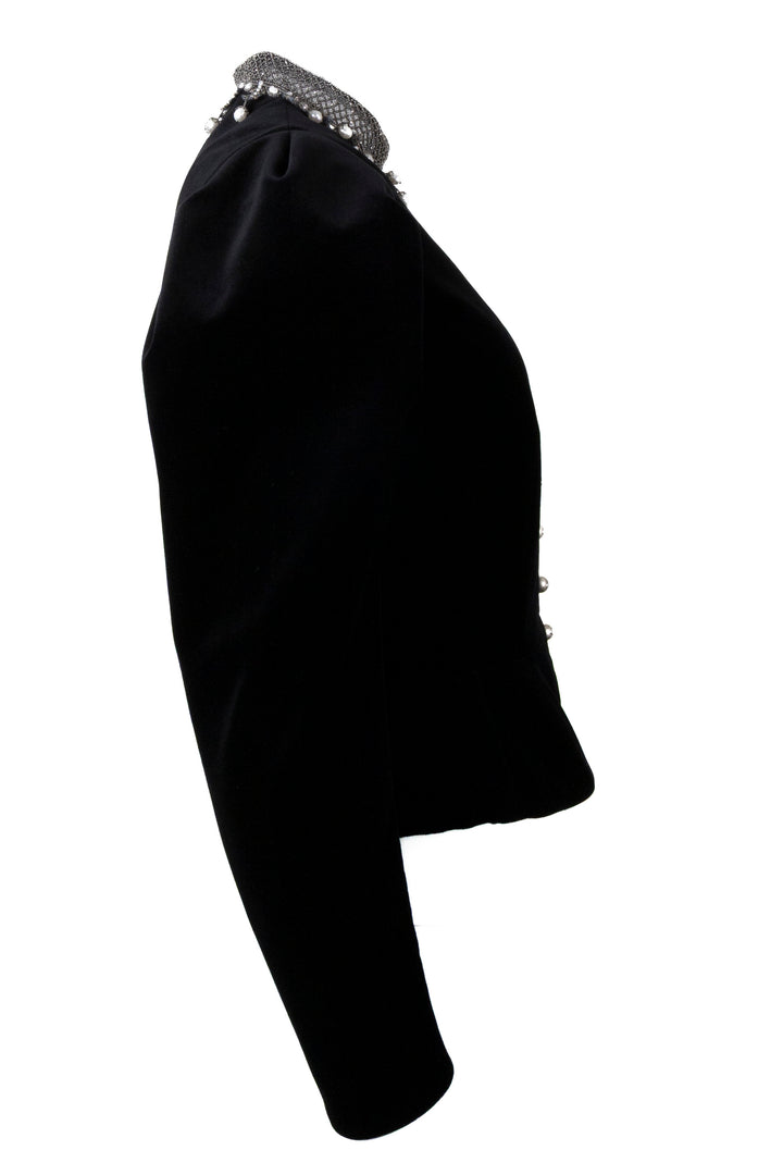 CHRISTIAN DIOR Pearl Jacket Velvet Cruise 2025 Black