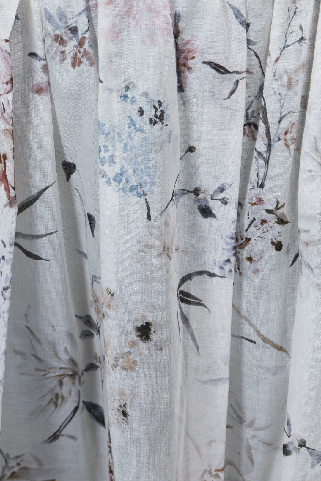 CHRISTIAN DIOR Pleated Floral Midi Skirt White