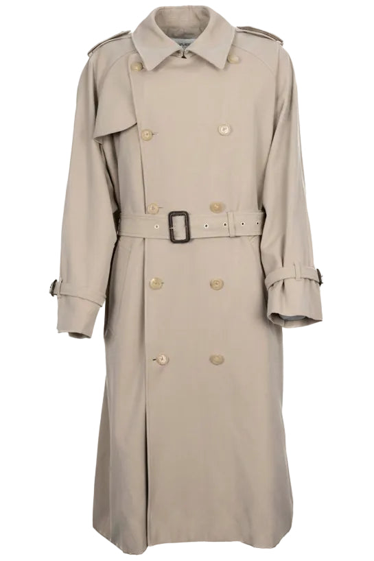 CELINE Trench Coat Wool Coton Camel