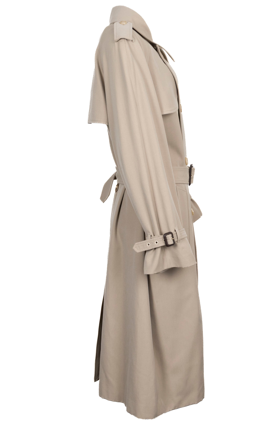CELINE Trench Coat Wool Coton Camel