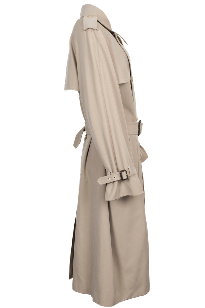 CELINE Trench Coat Wool Coton Camel