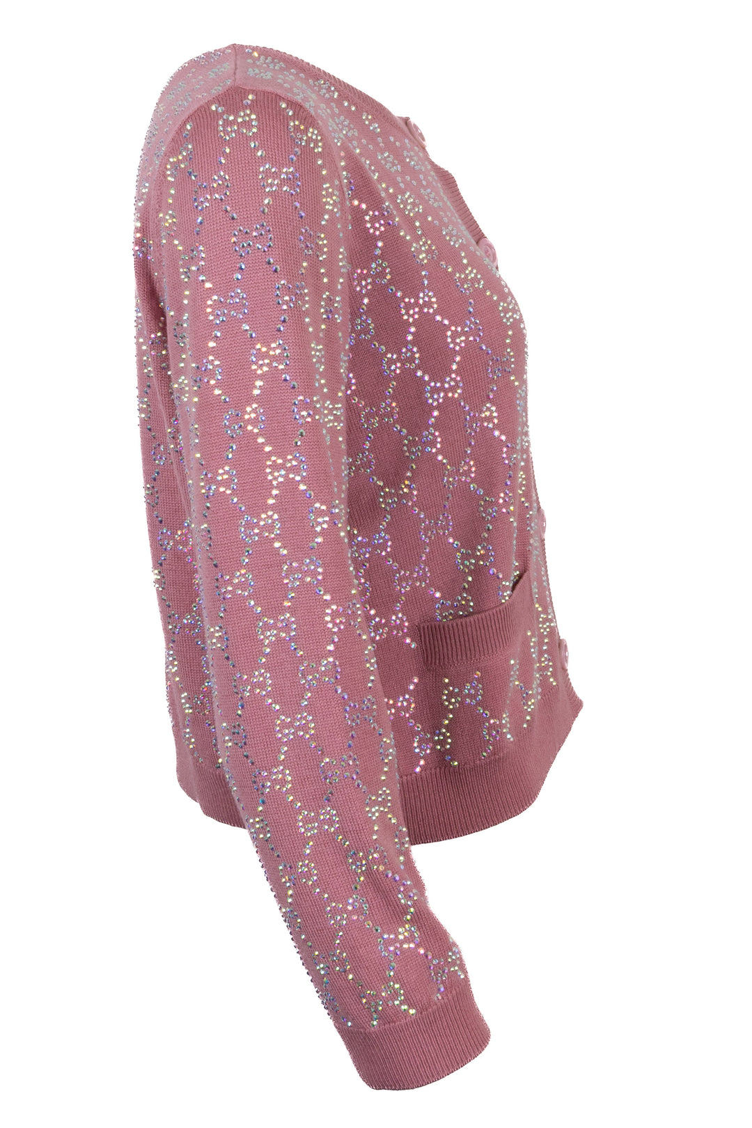 GUCCI Crystal GG Cardigan Pink