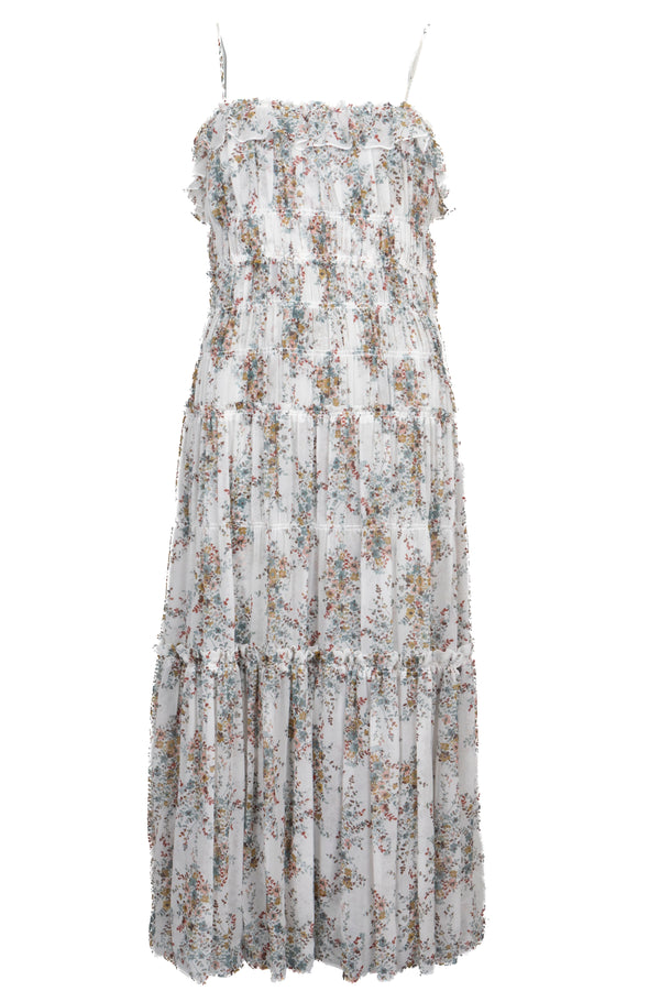 CELINE Robe sans manches à fleurs