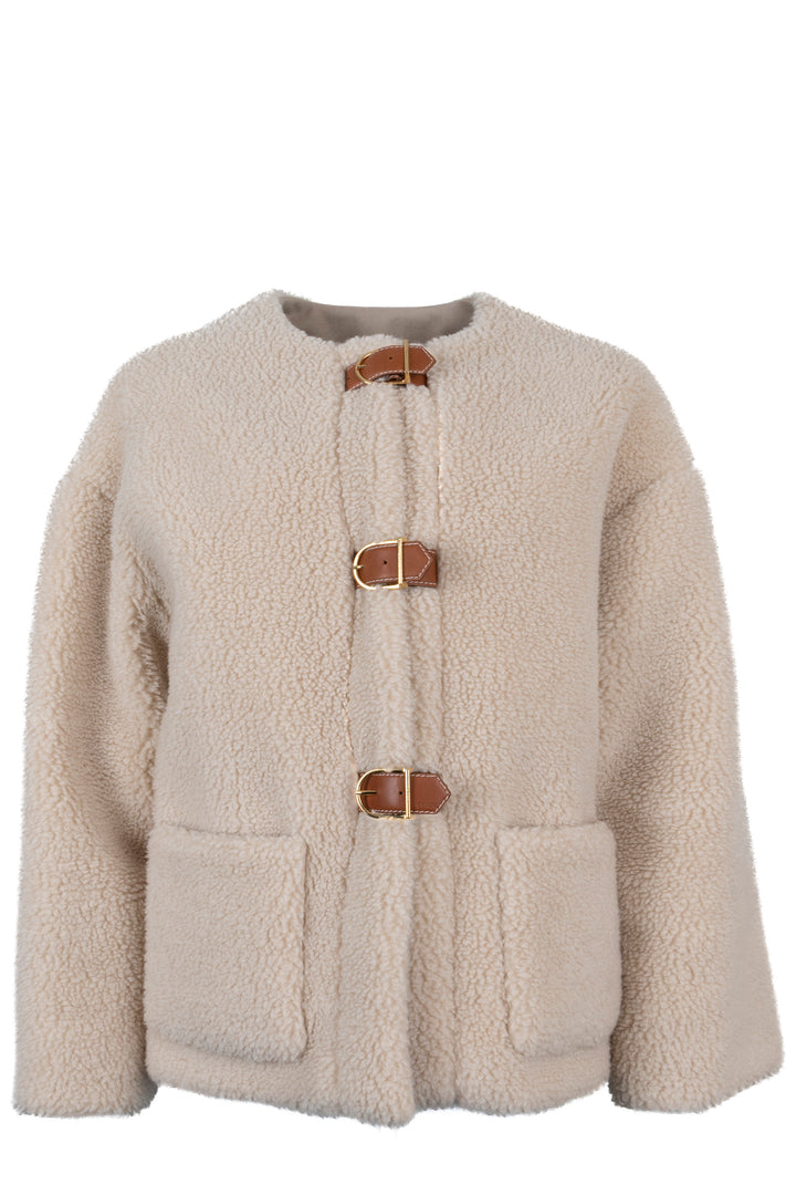 CELINE Buckled Jacket Cashmere Beige