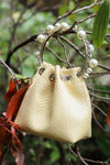 JIMMY CHOO Mini Bon Bon Bucket Bag Raffia Natural