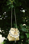 JIMMY CHOO Mini Bon Bon Bucket Bag Raffia Natural