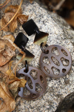 HERMÈS Lift Earrings GM Buffalo Horn