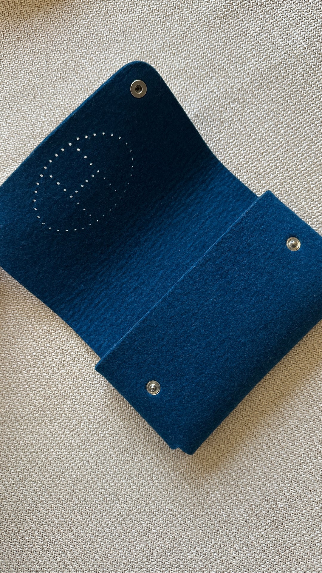 HERMÈS Pochette Felt Blue