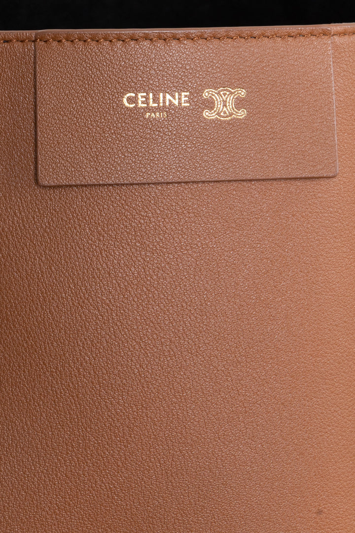 Sac Cube CELINE Moyen Cuir Souple Fauve