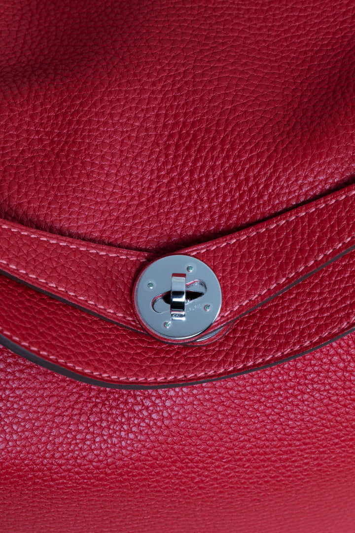 HERMÈS Lindy 30 Verso Clemence Rouge Salmon