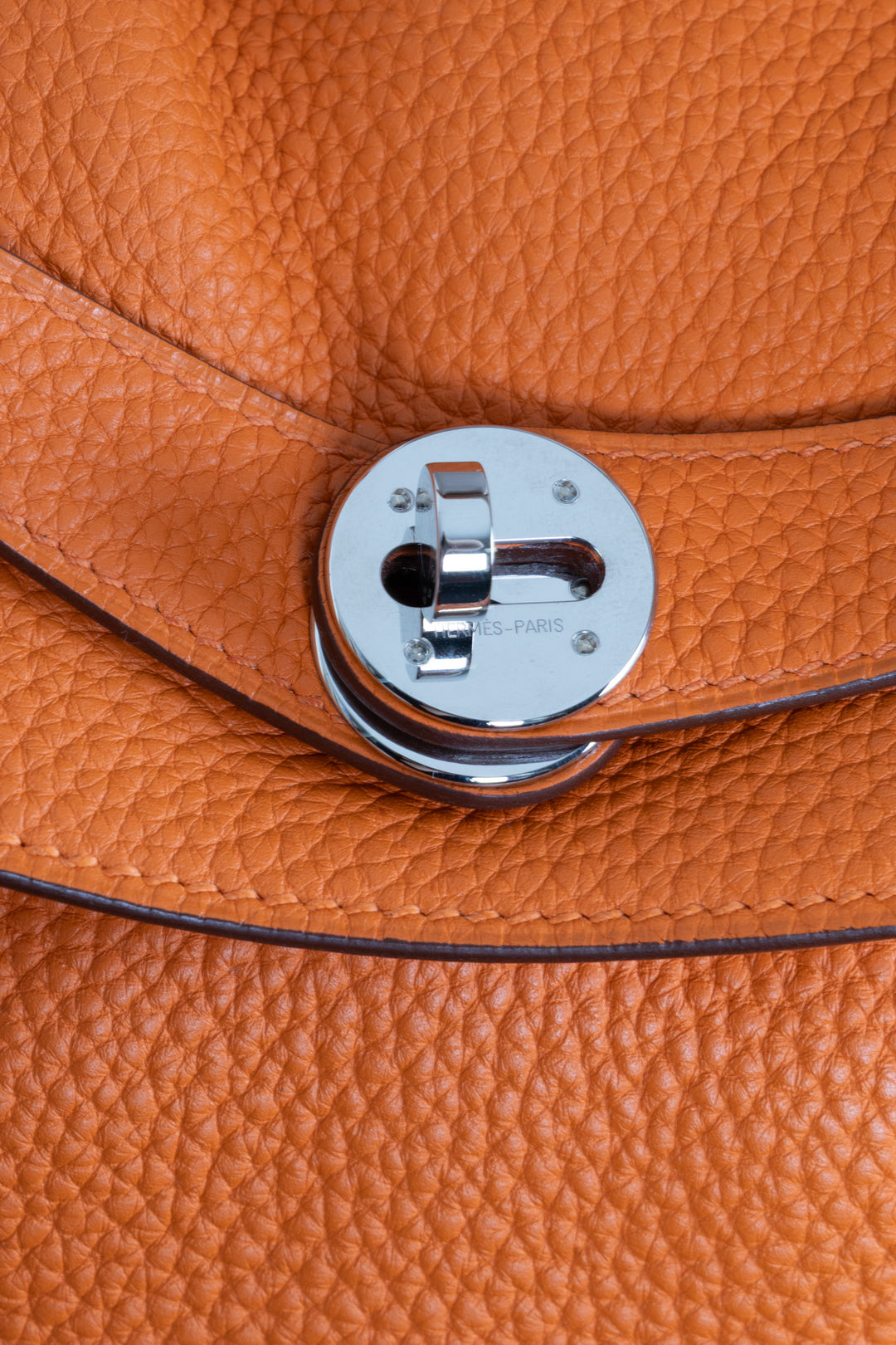 HERMÈS Lindy 34 Clemence Orange Palladium