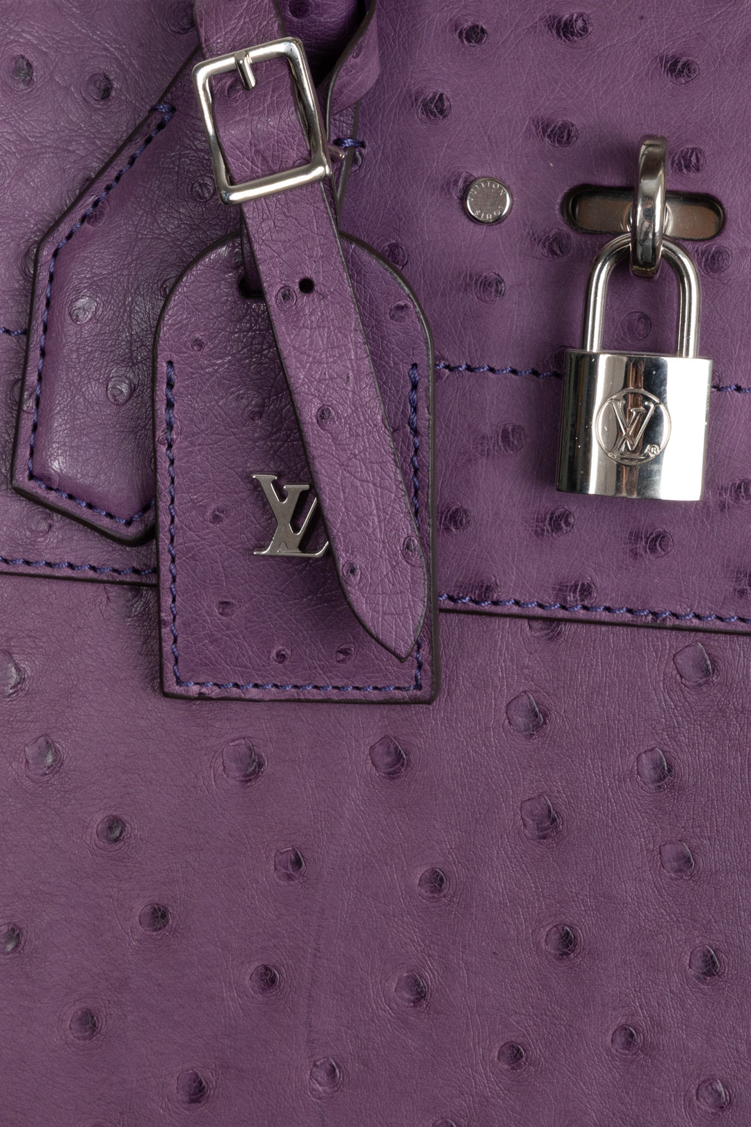 LOUIS VUITTON City Steamer PM Bag Ostrich Purple