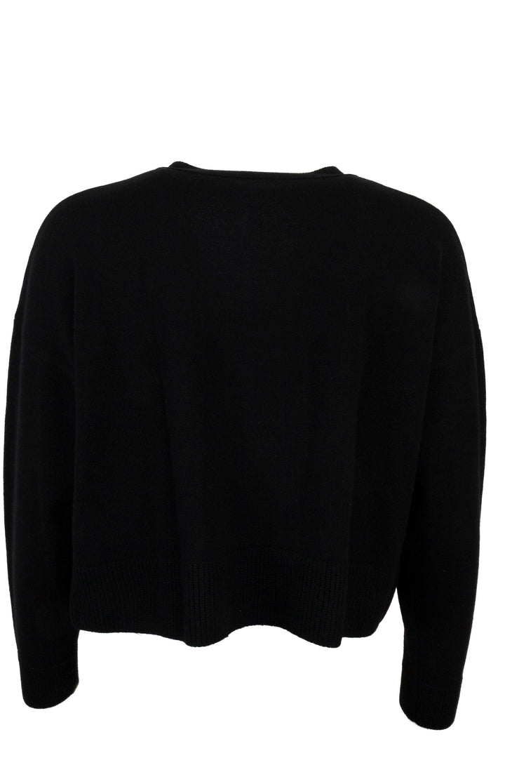 CELINE Triomphe Knit Cardigan Black Gold Cashmere