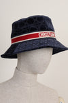 CHRISTIAN DIOR Teddy B Bucket Hat Cannage Velvet Blue