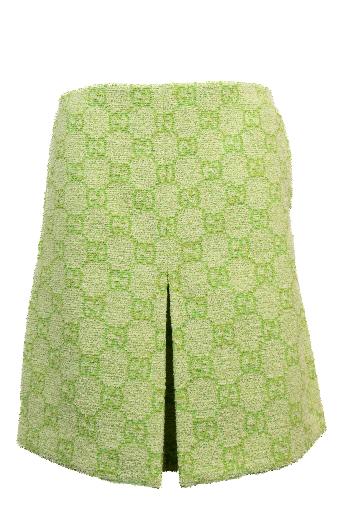 GUCCI Garden Tweed Skirt Lime Green