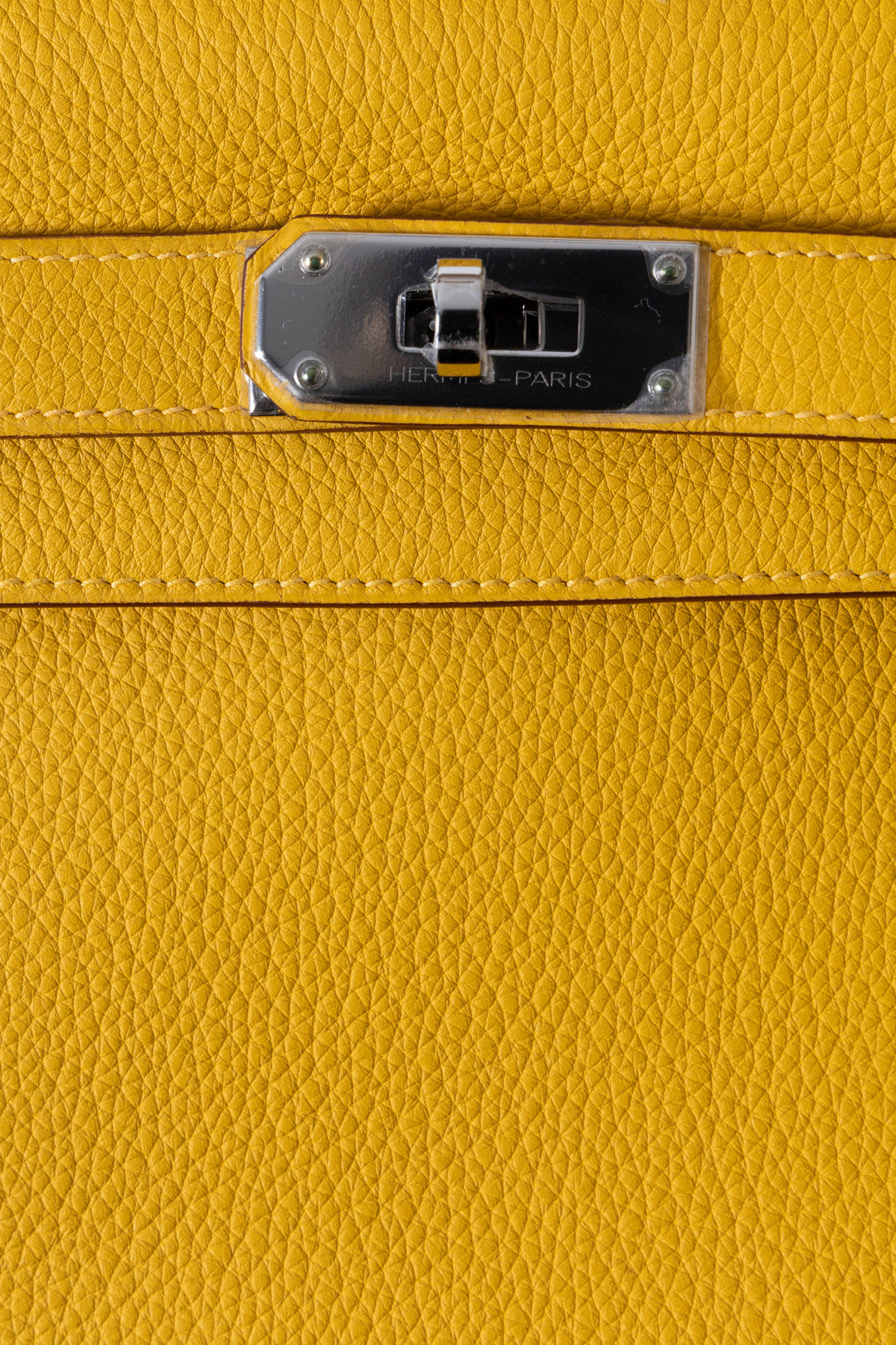 HERMÈS JPG Shoulder Kelly 42 Clemence Soleil Palladium