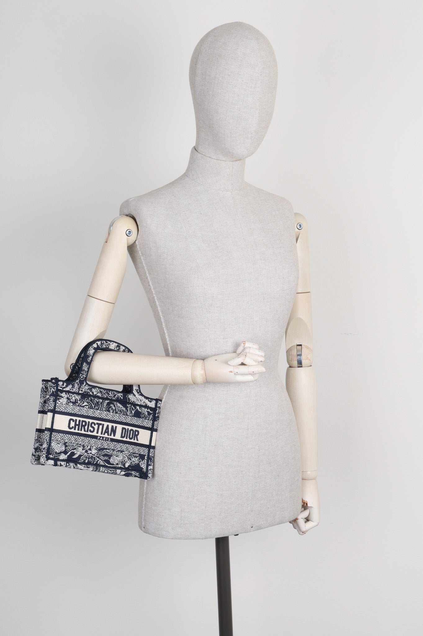 CHRISTIAN DIOR Mini Book Tote Toile de Jouy Reverse