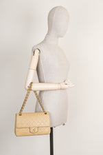 CHANEL Double Flap Bag Beige