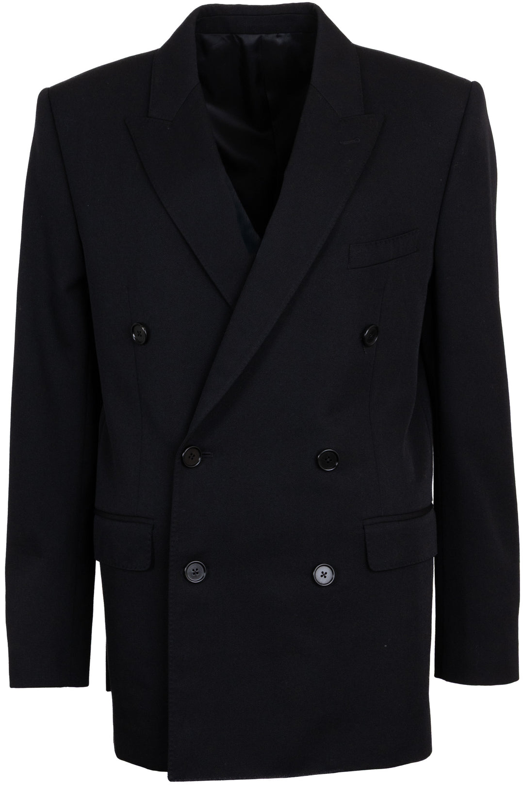 CELINE Blazer croisé en laine noire