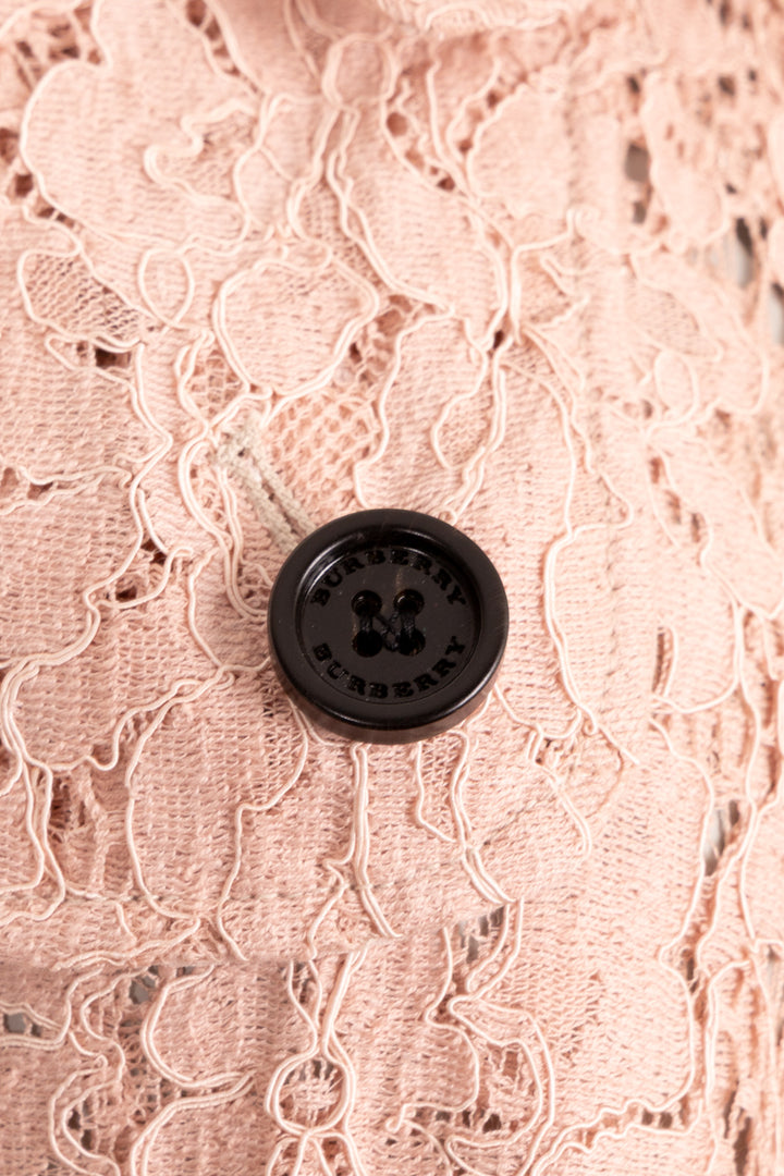 BURBERRY Lace Trench Cotton Pink